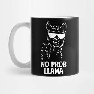 No Problem Llama Alpaca Gangster Glasses Mug